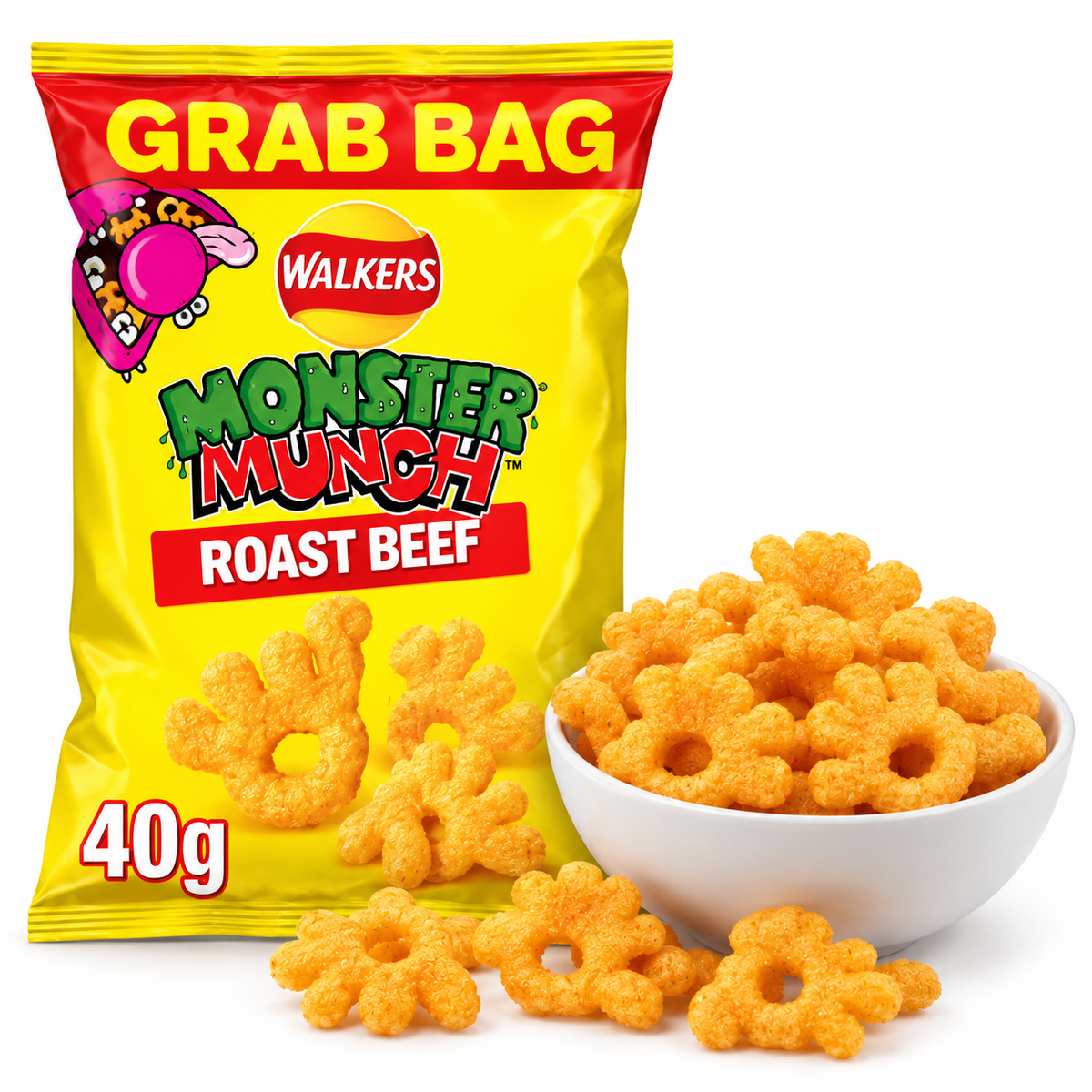 Walkers Monster Munch Roast Beef Crisps - Grab Bag