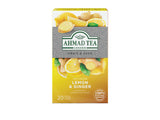Ahmad Caffeine Free - Lemon & Ginger - 20 Foil Enveloped Tea Bags