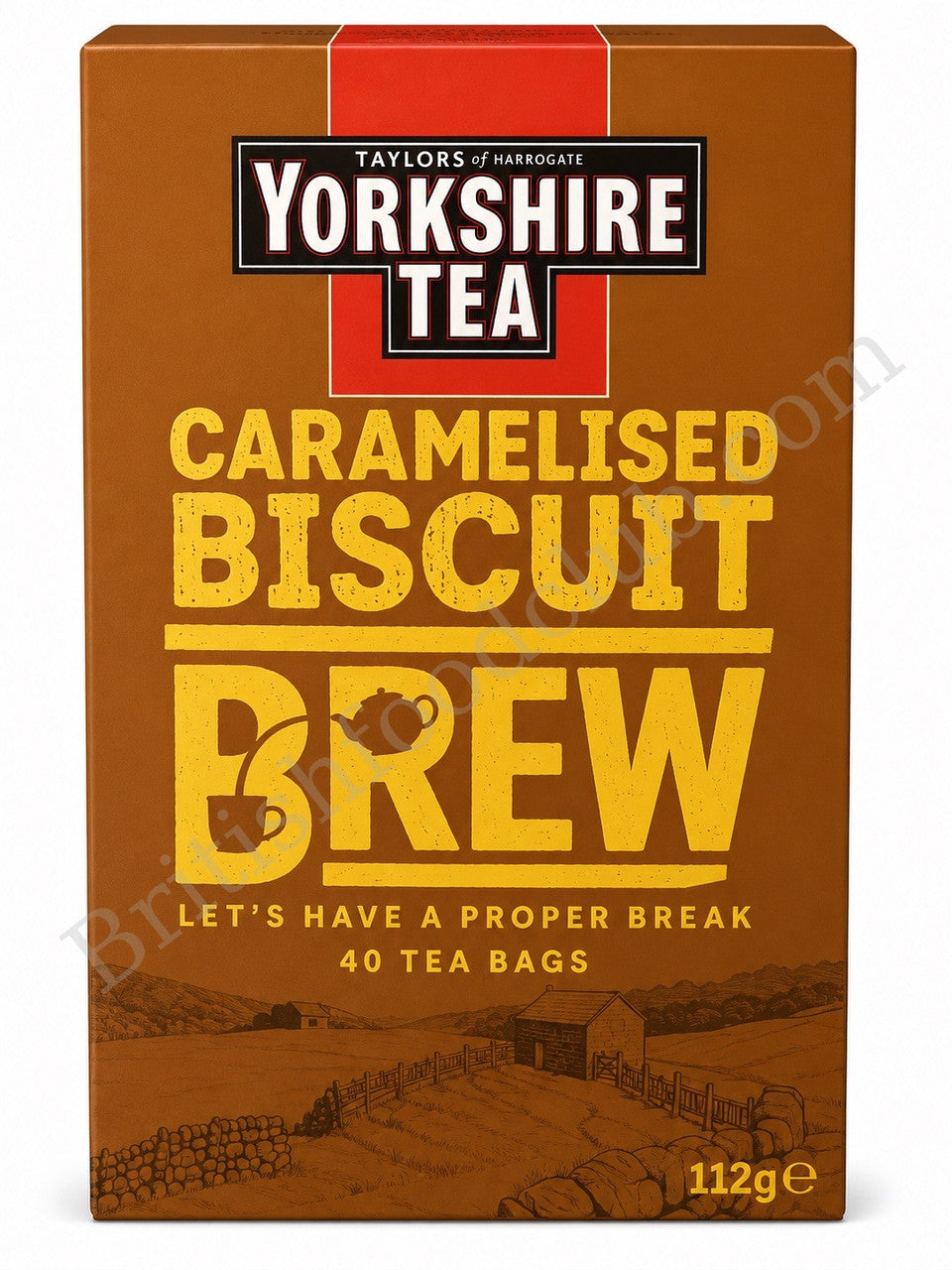 Yorkshire Caramelised Biscuit Brew Tea Bags 40's
