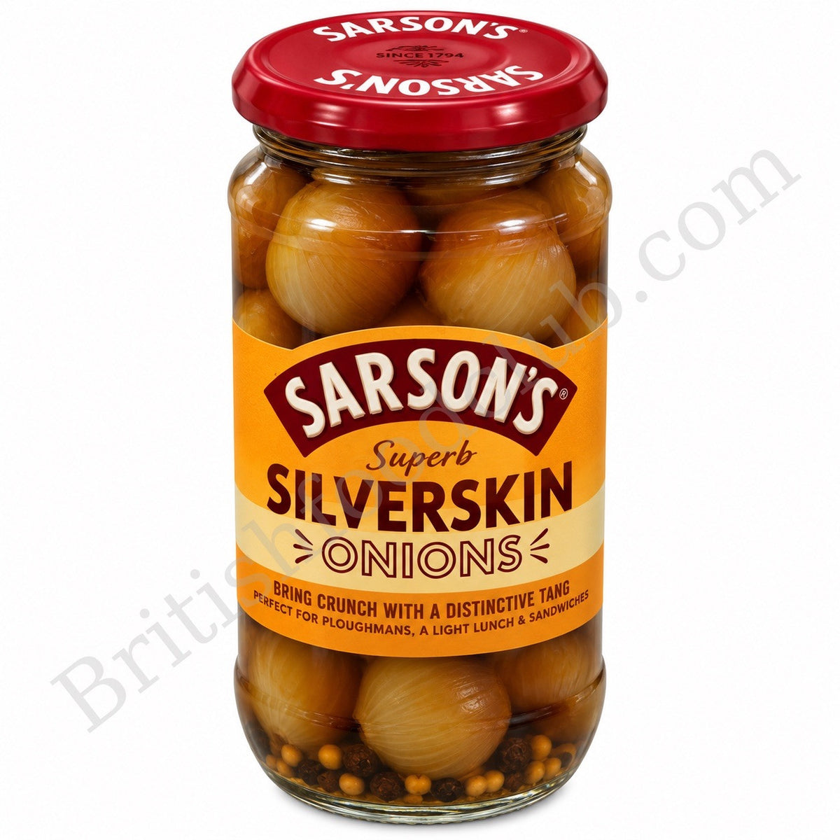 Sarsons Med & Tangy Silverskin Onions