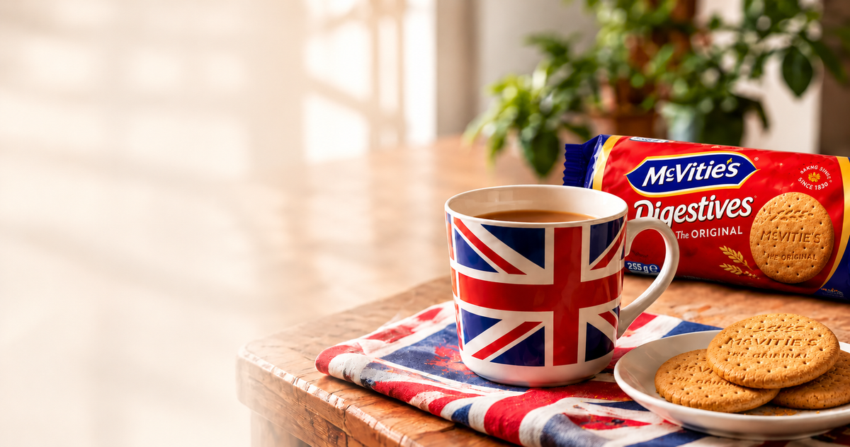 Tea time with biscuits