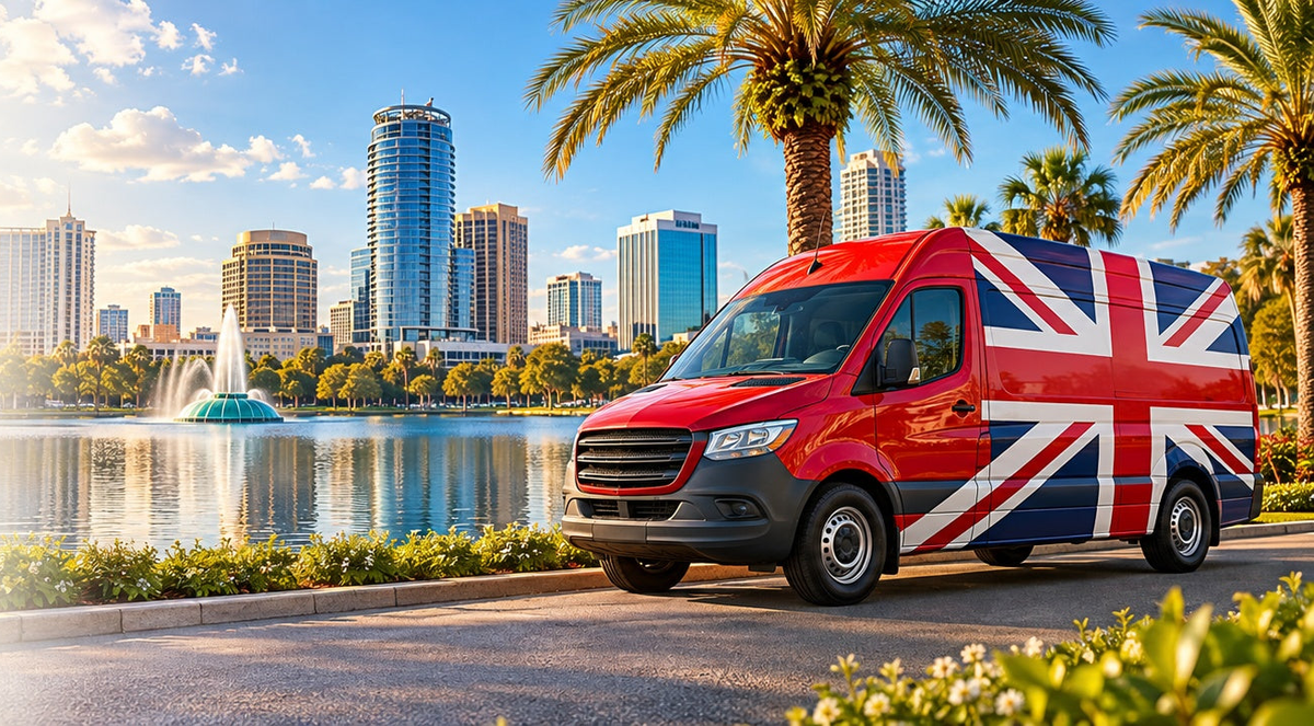 British Food Club local delivery van in Orlando